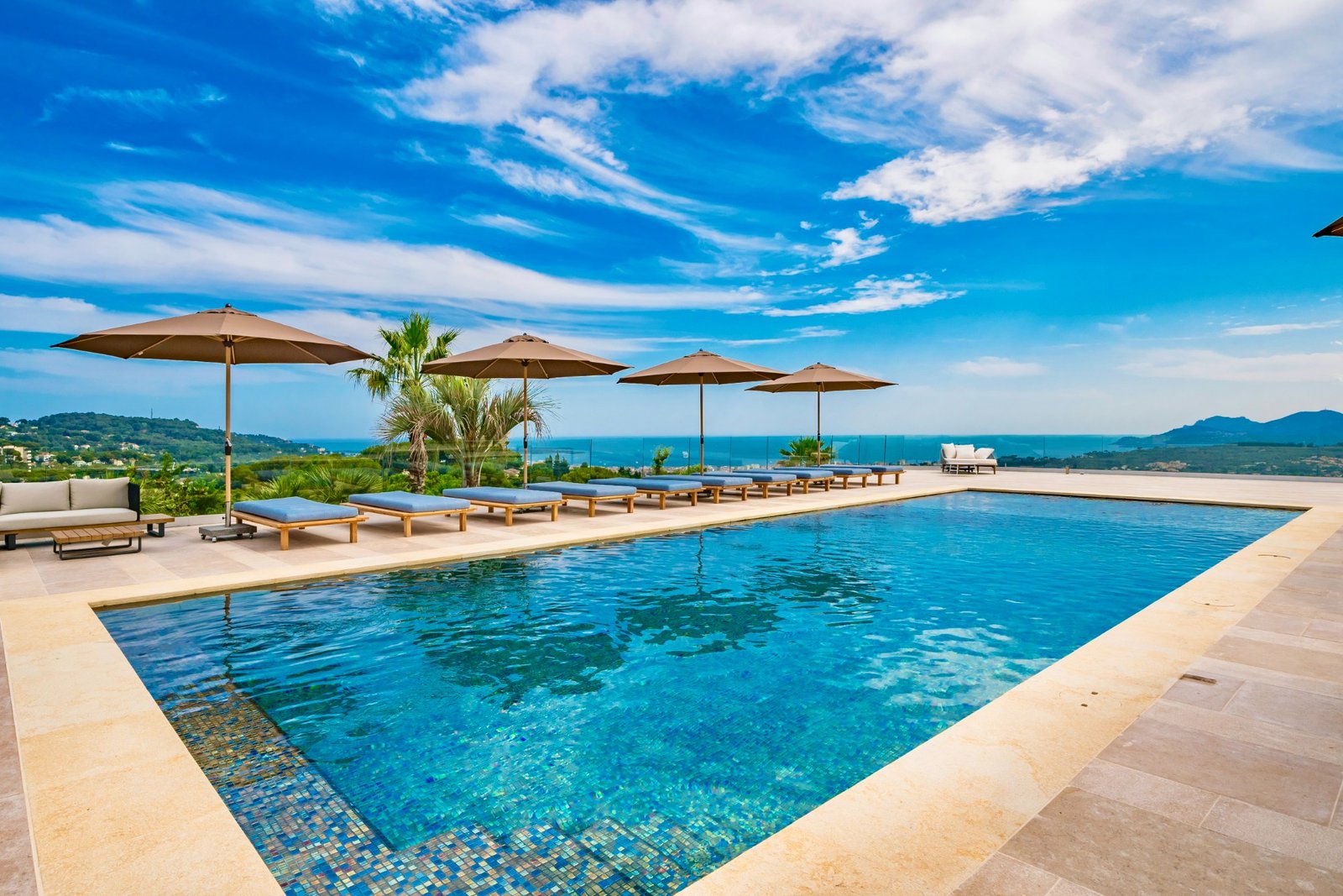 Outdoor pool and landscaped gardens