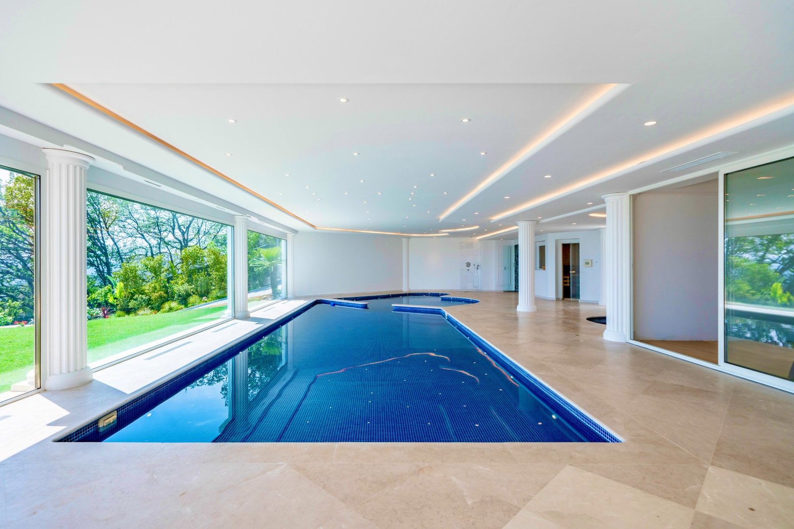 Private spa with indoor heated pool