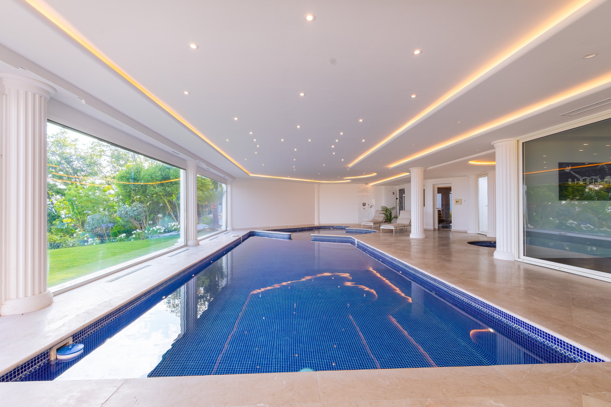 Private spa with indoor pool
